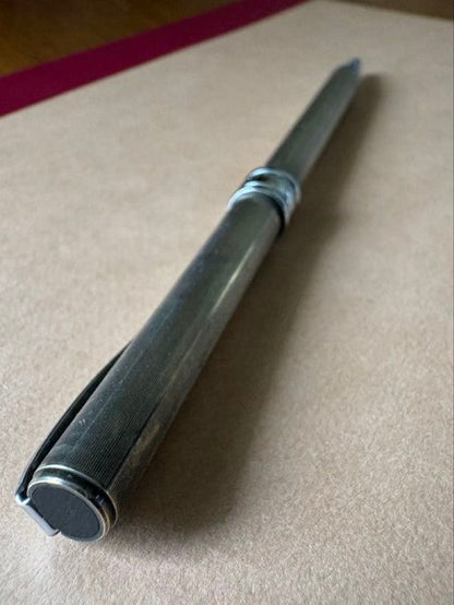 Aurora Silver Ballpoint Pen Knock-Style