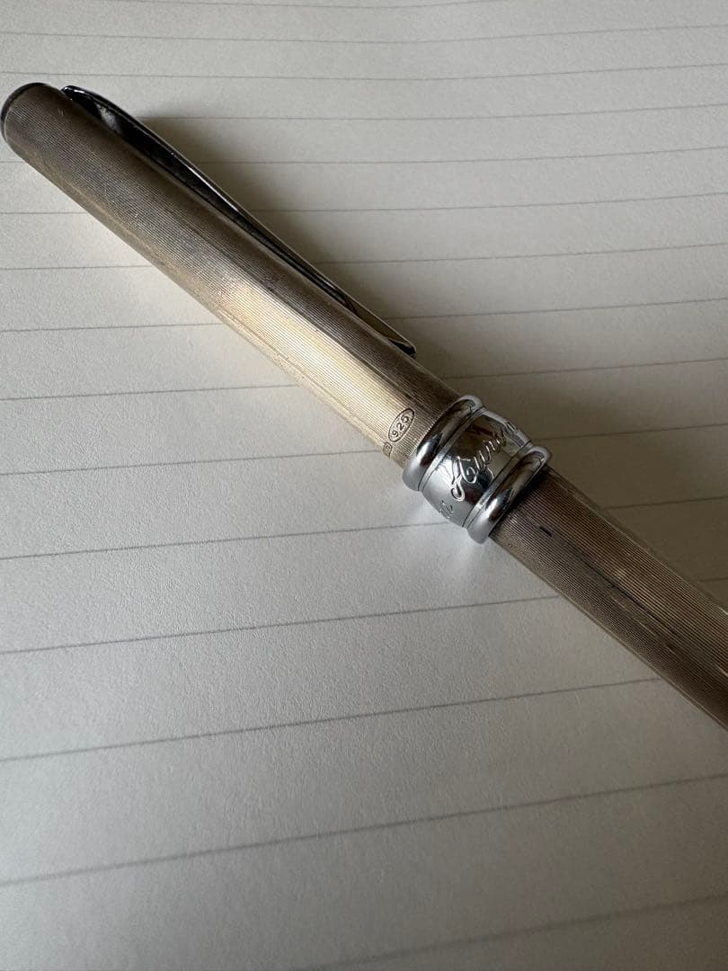 Aurora Silver Ballpoint Pen Knock-Style