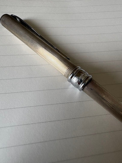 Aurora Silver Ballpoint Pen Knock-Style