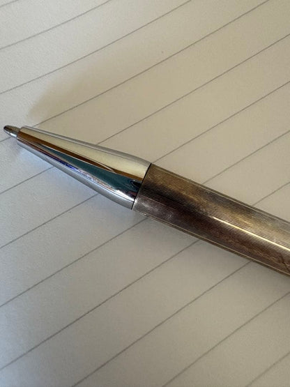 Aurora Silver Ballpoint Pen Knock-Style