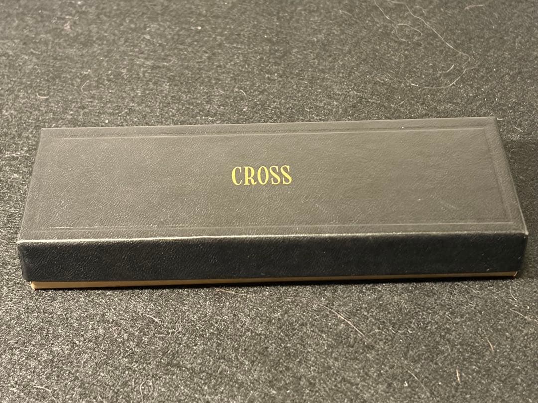 Cross Fujitsu Novelty black ballpoint pen with gold accents and Fujitsu logo plate in gift box