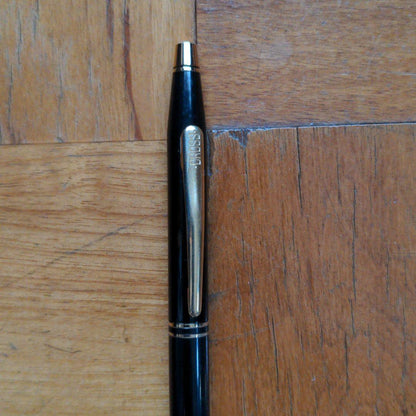 Cross Made in USA 90s American Low-Cost Ballpoint Pen Black Vintage Collectible — Japan Import