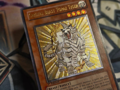 Mikageishi Yu-Gi-Oh Relic Beast Topaz Tiger English Relief Card FOTB-EN004 1st Edition Japan Import