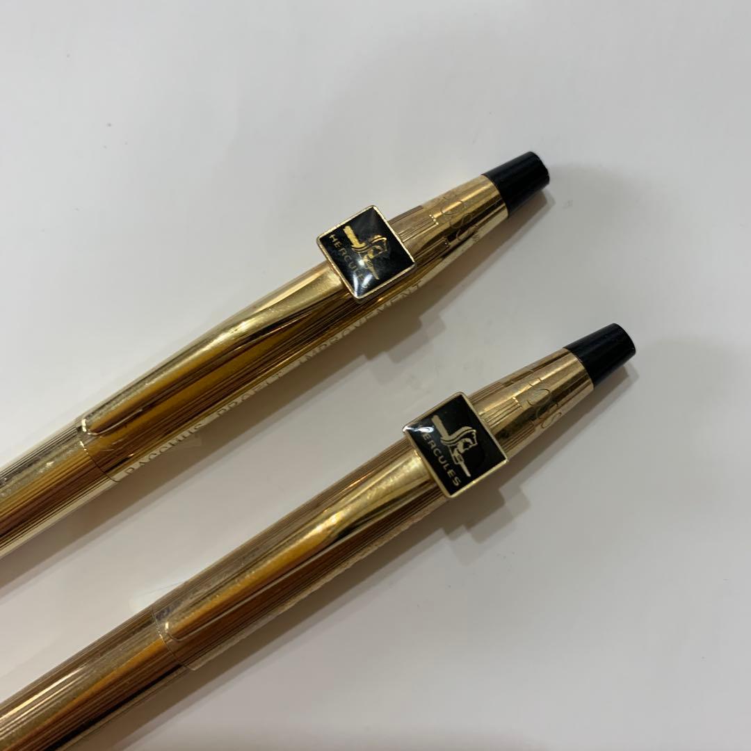 Cross Vintage 1980s USA Made 10KT Gold Filled Pen Set with Mechanical Pencil and Ballpoint Pen