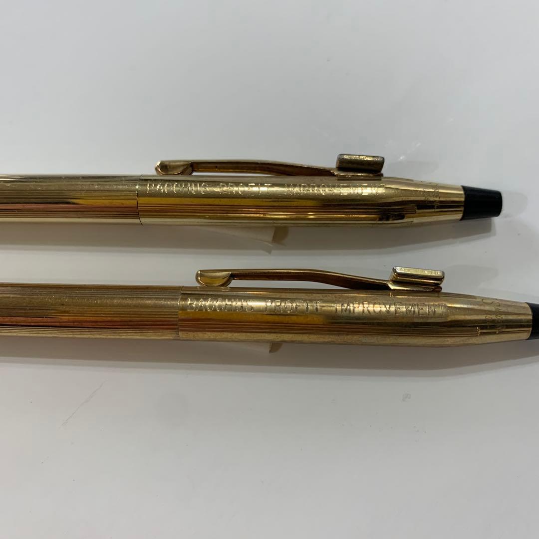 Cross Vintage 1980s USA Made 10KT Gold Filled Pen Set with Mechanical Pencil and Ballpoint Pen