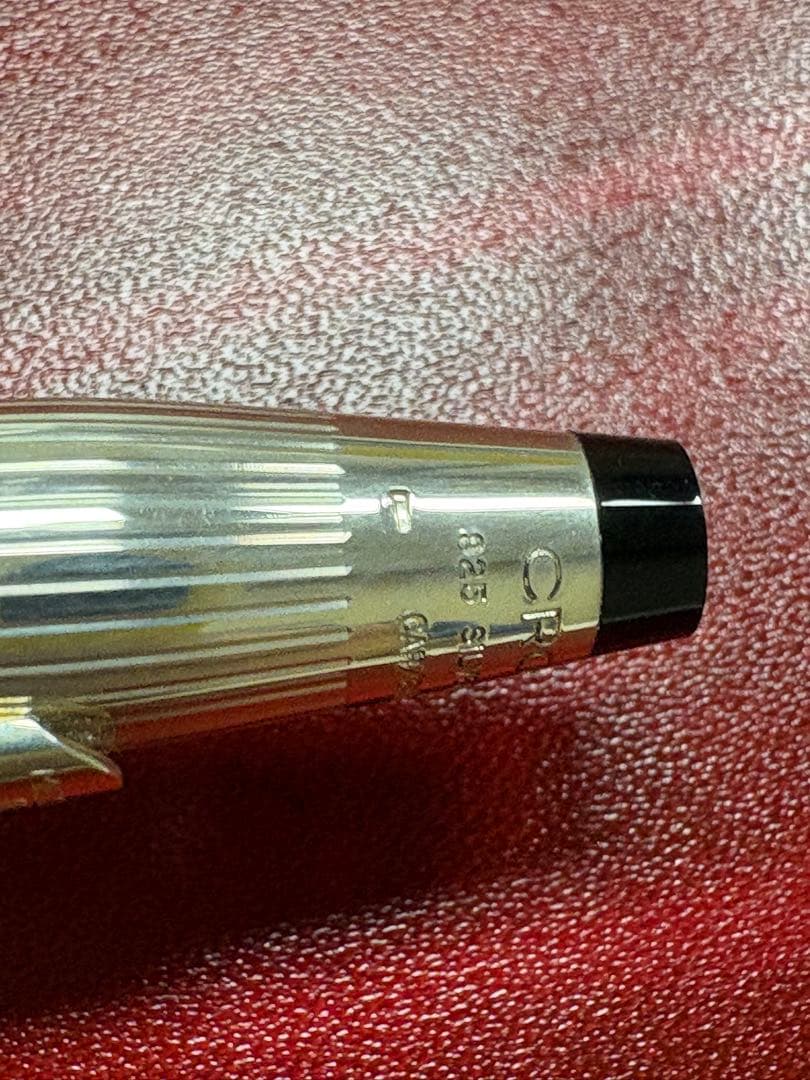 Silver Cross Century 2 sterling silver ballpoint pen with medium black refill, Japan import