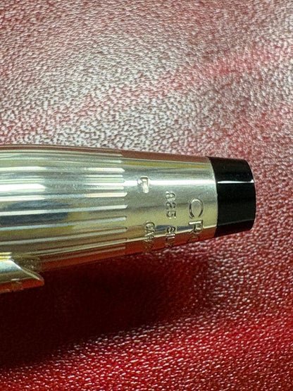 Silver Cross Century 2 sterling silver ballpoint pen with medium black refill, Japan import