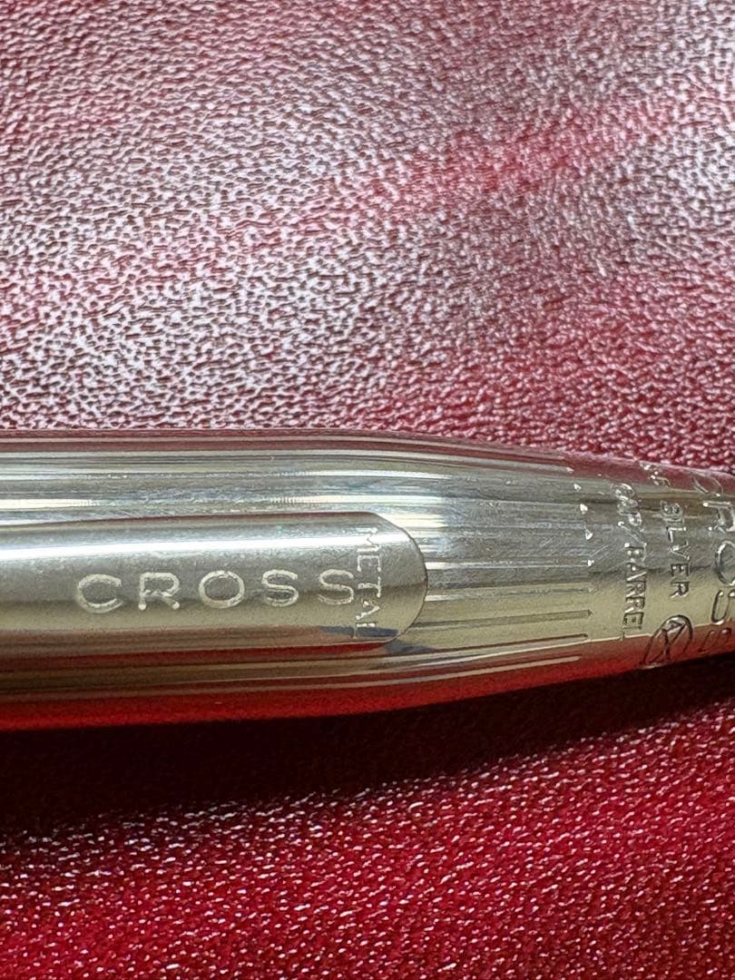 Silver Cross Century 2 sterling silver ballpoint pen with medium black refill, Japan import