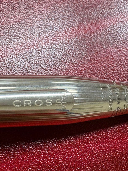 Silver Cross Century 2 sterling silver ballpoint pen with medium black refill, Japan import