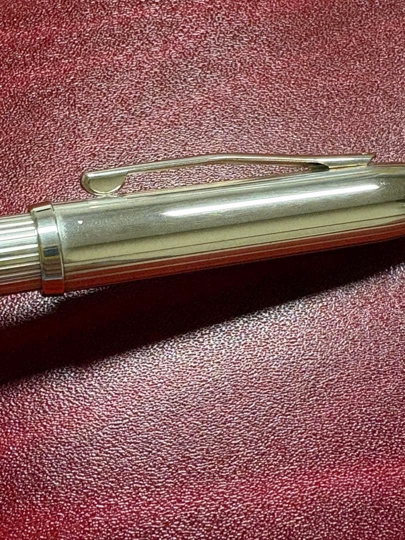 Silver Cross Century 2 sterling silver ballpoint pen with medium black refill, Japan import