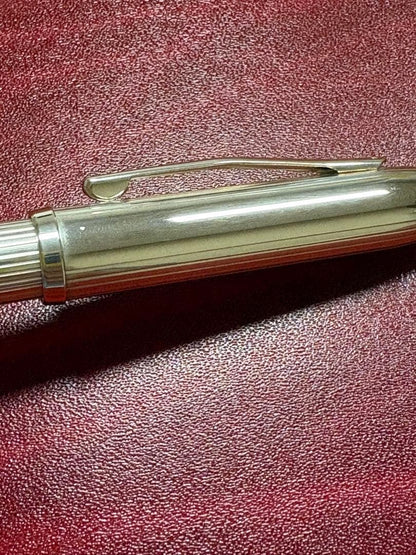 Silver Cross Century 2 sterling silver ballpoint pen with medium black refill, Japan import