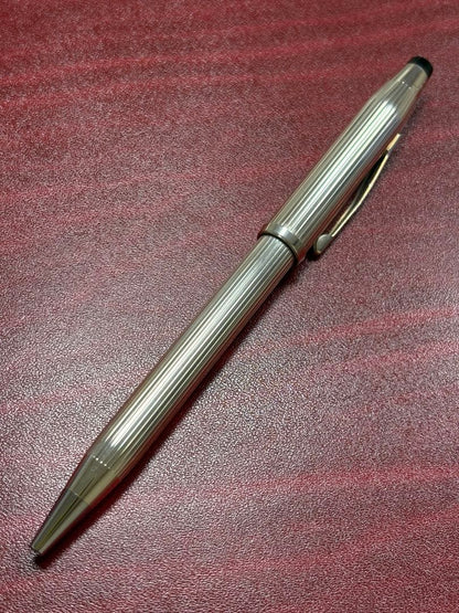 Silver Cross Century 2 sterling silver ballpoint pen with medium black refill, Japan import