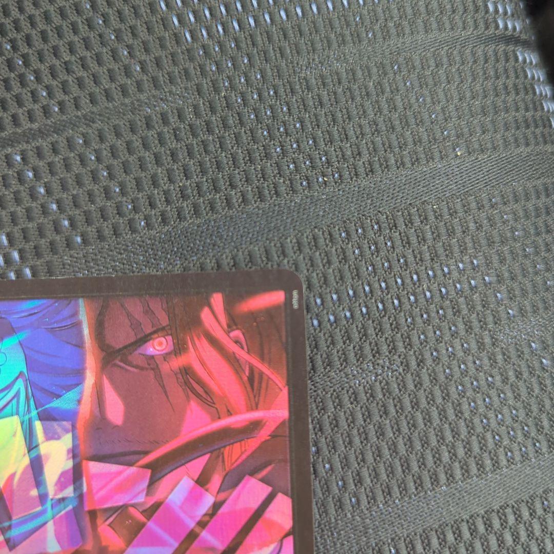 One Piece Shanks and Luffy hologram Don card from the 2nd Anniversary Japanese edition