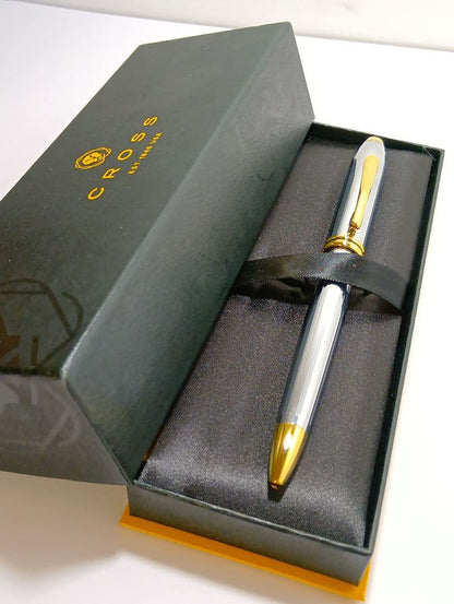 Cross Ballpoint Pen Townsend Medalist Silver Gold