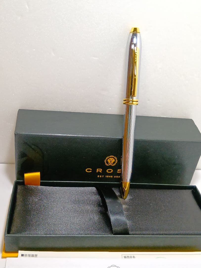 Cross Ballpoint Pen Townsend Medalist Silver Gold