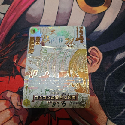 One Piece Rubber Rubber Golden Rotation Bullet Card Event featuring Gum-Gum no Ougon Kaiten-dan with Straw Hat Pirates leader