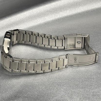 Casio Edifice EF-100 Watch with Silver Band and Brown Dial
