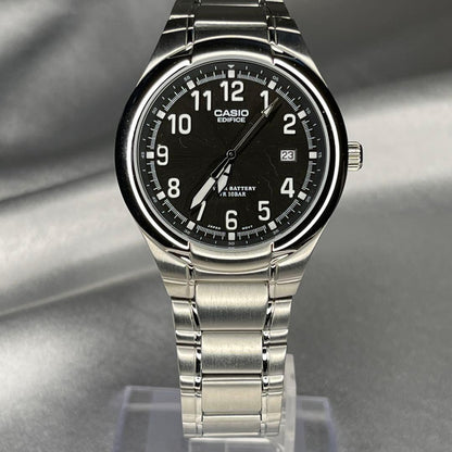 Casio Edifice EF-100 Watch with Silver Band and Brown Dial