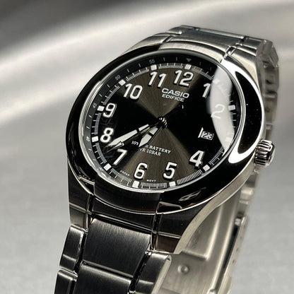 Casio Edifice EF-100 Watch with Silver Band and Brown Dial