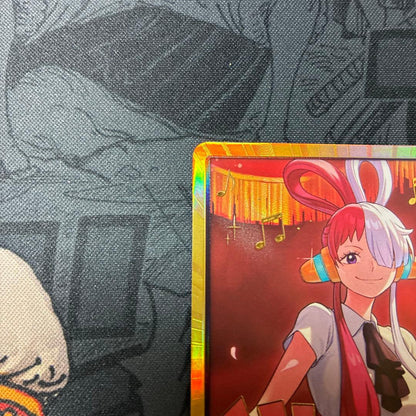 One Piece Hero’s Edition EB-03 Uta Gild Don single collectible card in protective sleeve