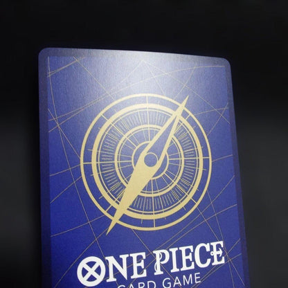 Bandai One Piece Monkey D. Luffy trading card OP07-109 SR Parallel 1 with power 6000 and card number 0001