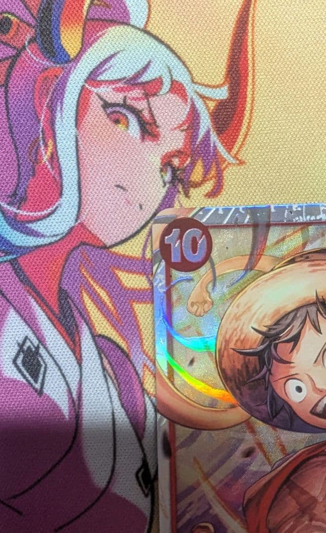 One Piece Monkey D. Luffy OP06 SR Japanese card from Operation Straw Hat series, stored in protective sleeve