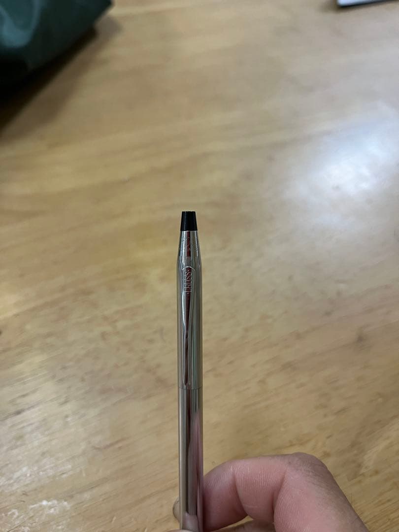 Cross Silver Twist Ballpoint Pen with slim, sleek body and classic design imported from Japan