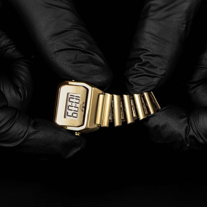 Adidas Digital Two Ring Watch Gold Model AOST26036