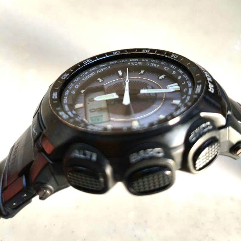 Casio Pro Trek PRW-5100-1JF Radio Solar Multi Band 6 Watch in Black Japan Import
