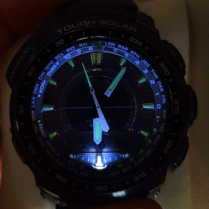Casio Pro Trek PRW-5100-1JF Radio Solar Multi Band 6 Watch in Black Japan Import