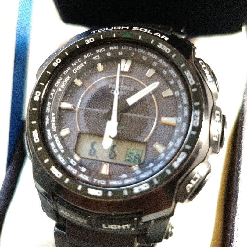 Casio Pro Trek PRW-5100-1JF Radio Solar Multi Band 6 Watch in Black Japan Import