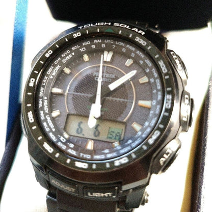 Casio Pro Trek PRW-5100-1JF Radio Solar Multi Band 6 Watch in Black Japan Import