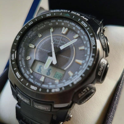 Casio Pro Trek PRW-5100-1JF Radio Solar Multi Band 6 Watch in Black Japan Import