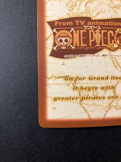One Piece Monkey D. Luffy Series S82 old Japanese card with scuffs and scratches in protective sleeve