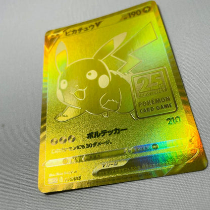 Pokemon 25th Anniversary Pikachu V card 001/015 UR Japan Import with minor back scratch shown
