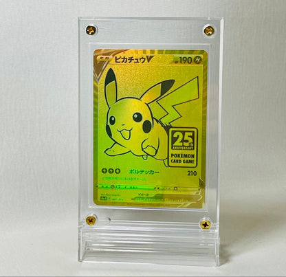 Pokemon 25th Anniversary Pikachu V card 001/015 UR Japan Import with minor back scratch shown