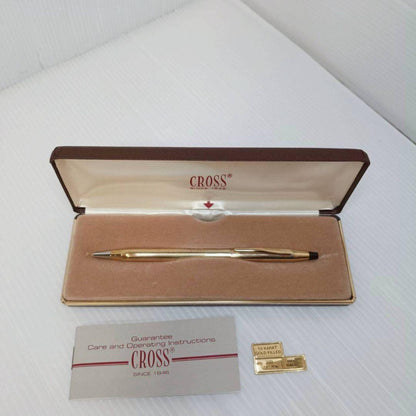 Cross 10KT Gold Filled Ballpoint Pen with Box and Tag