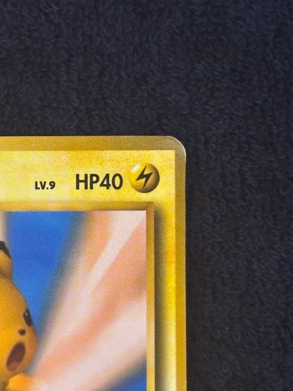 Official Pokémon Trainers Vol.1 Pikachu promotional card PMCG-P No.025 in collectible condition with minor scuffs