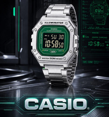 Casio Japan Import Digital Watch with 50M Water Resistance and 7-Year Battery