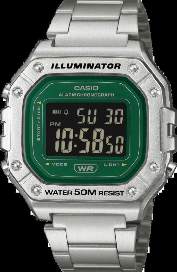 Casio Japan Import Digital Watch with 50M Water Resistance and 7-Year Battery