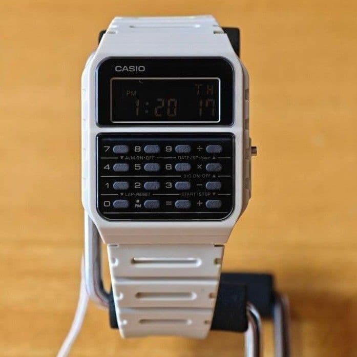 Casio Calculator Watch CA-53WF-8B Data Bank Overseas Model Retro & Rare Design