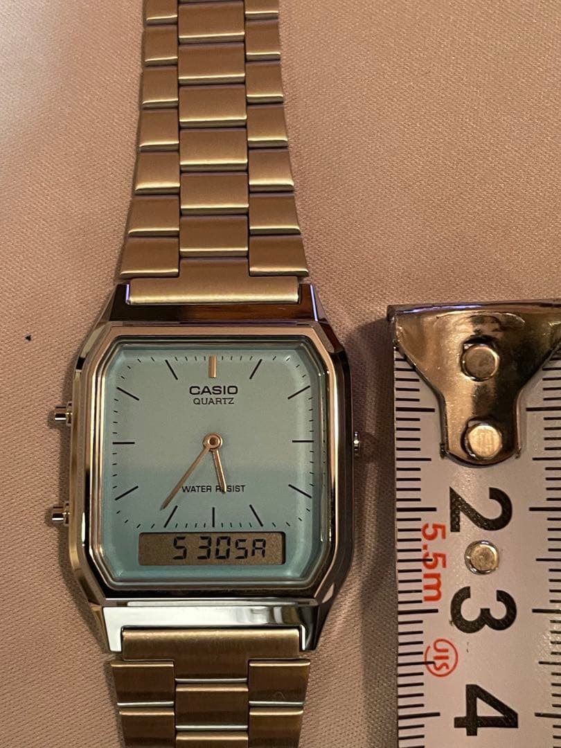 Casio Analogue Digital Quartz Watch with Turquoise Dial