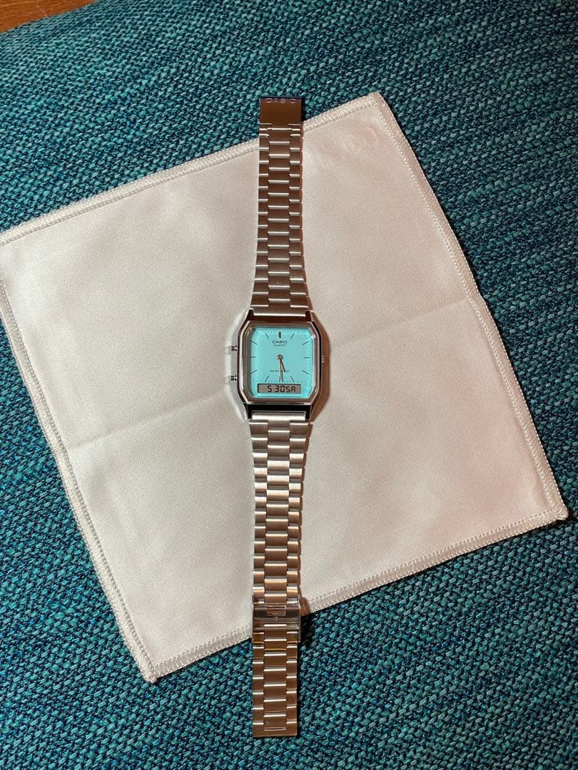 Casio Analogue Digital Quartz Watch with Turquoise Dial