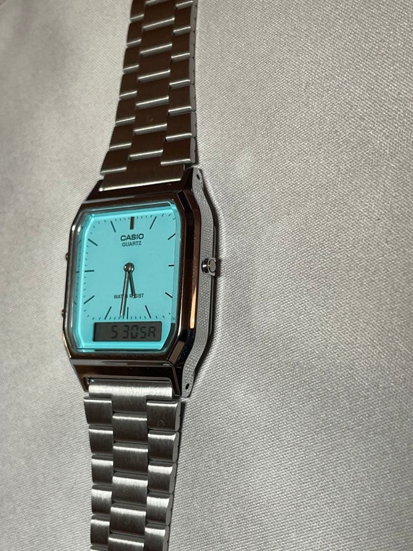 Casio Analogue Digital Quartz Watch with Turquoise Dial