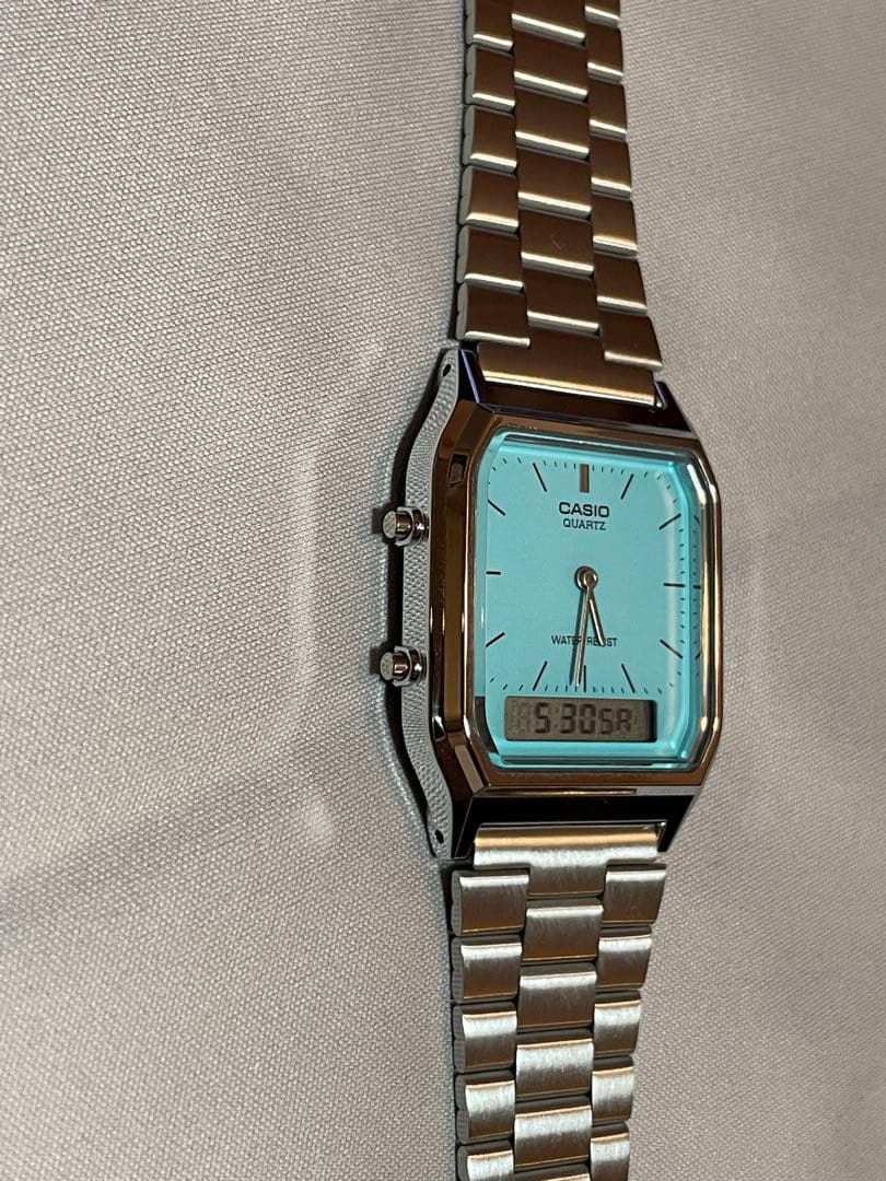 Casio Analogue Digital Quartz Watch with Turquoise Dial