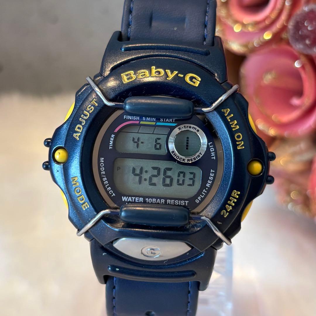 Casio Baby-G BGX-100 Digital Watch for Women Yellow/Navy Japan Import
