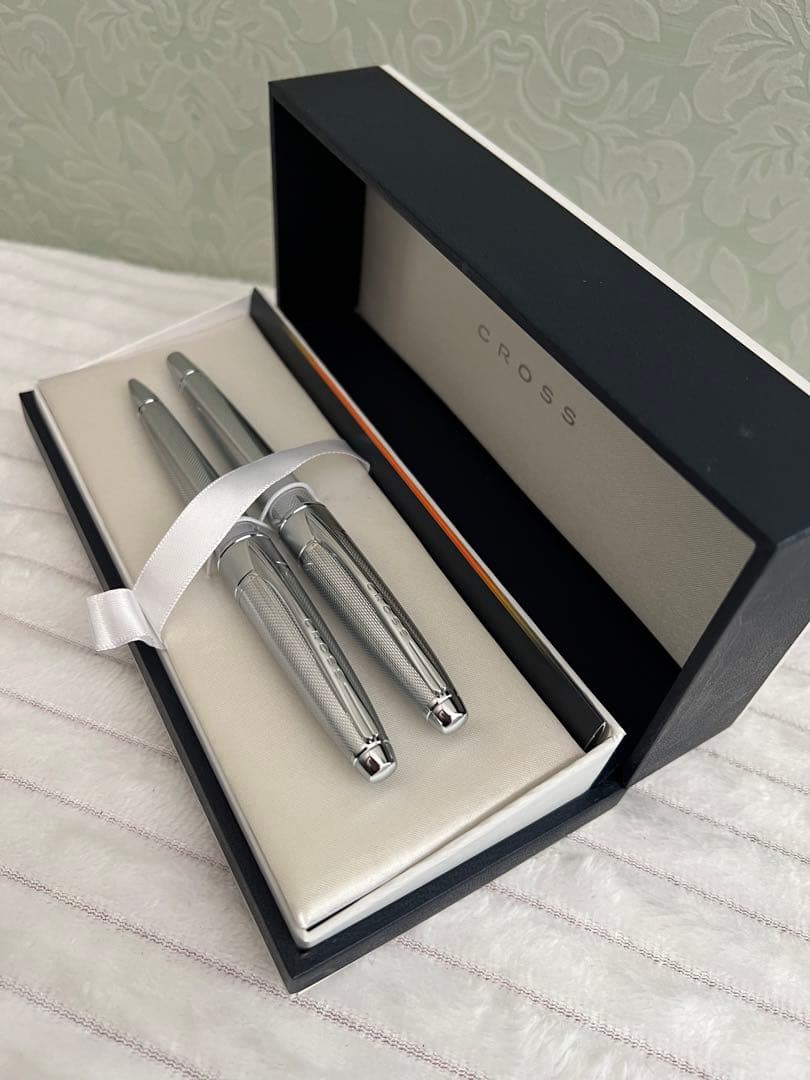 Cross Pen Set with 18K 750 Gold Fountain Pen and Ballpoint Pen