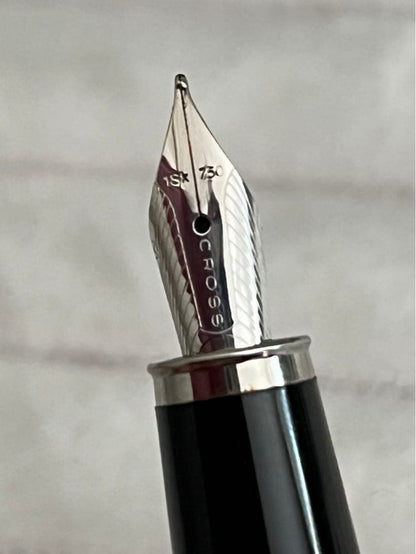 Cross Pen Set with 18K 750 Gold Fountain Pen and Ballpoint Pen