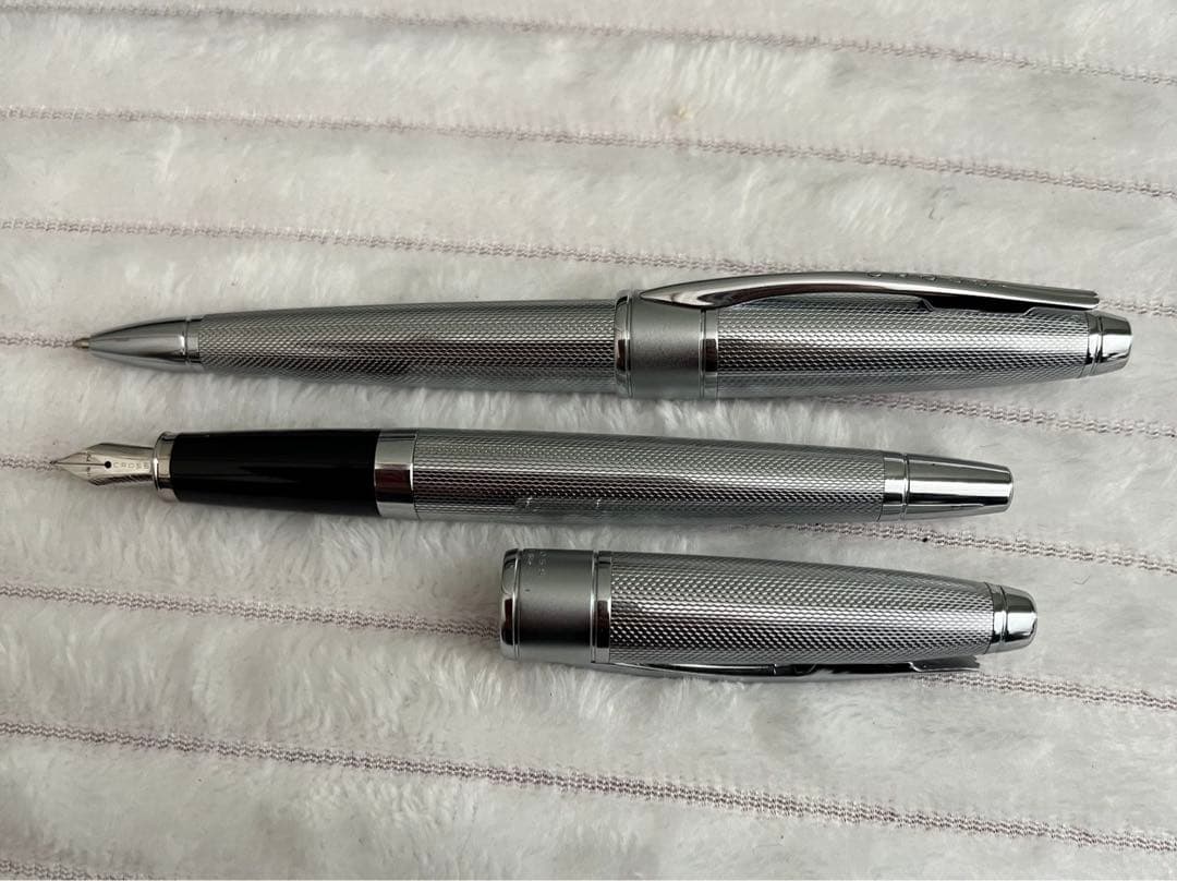 Cross Pen Set with 18K 750 Gold Fountain Pen and Ballpoint Pen