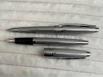 Cross Pen Set with 18K 750 Gold Fountain Pen and Ballpoint Pen